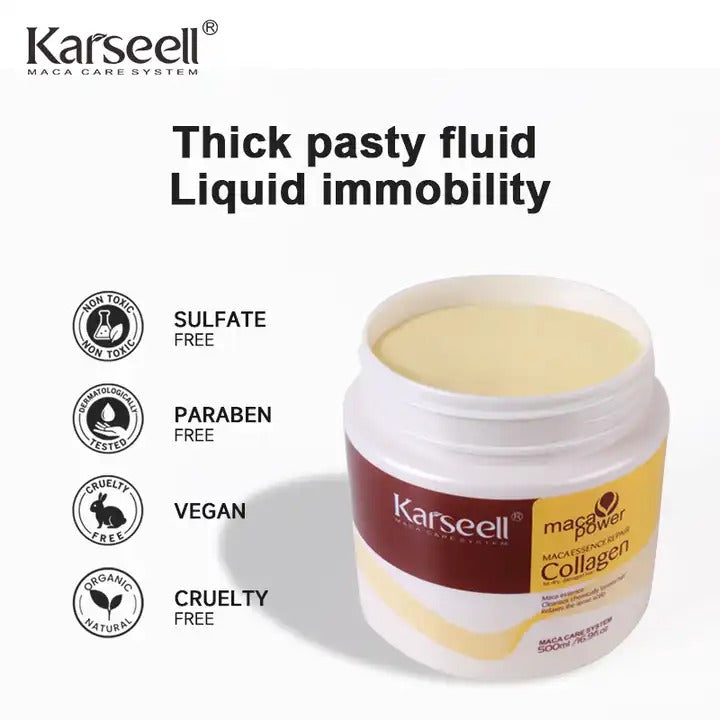 Karseell Collagen Hair Mask For Dry Damaged & All Hair Types - 500ml Jar