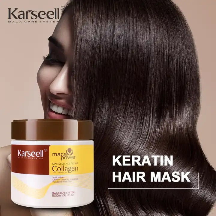 Karseell Collagen Hair Mask For Dry Damaged & All Hair Types - 500ml Jar